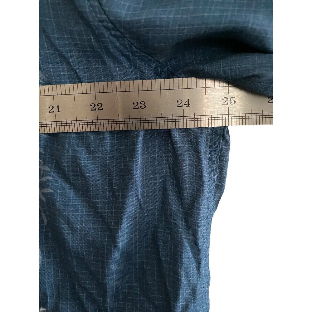 Pronto‎ Uomo Button Up Shirt Mens XL Large Blue Tropical Hawaiian Short Sleeve - Picture 8 of 11